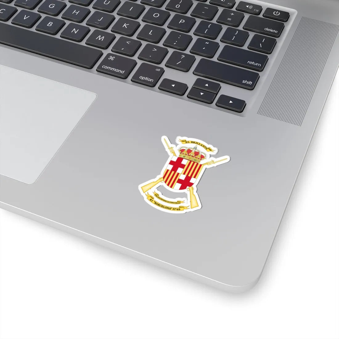 Coat of Arms of the 63rd Infantry Regiment Barcelona (Spain) (Coat of Arms) STICKER Vinyl Kiss-Cut Decal - The Sticker Space