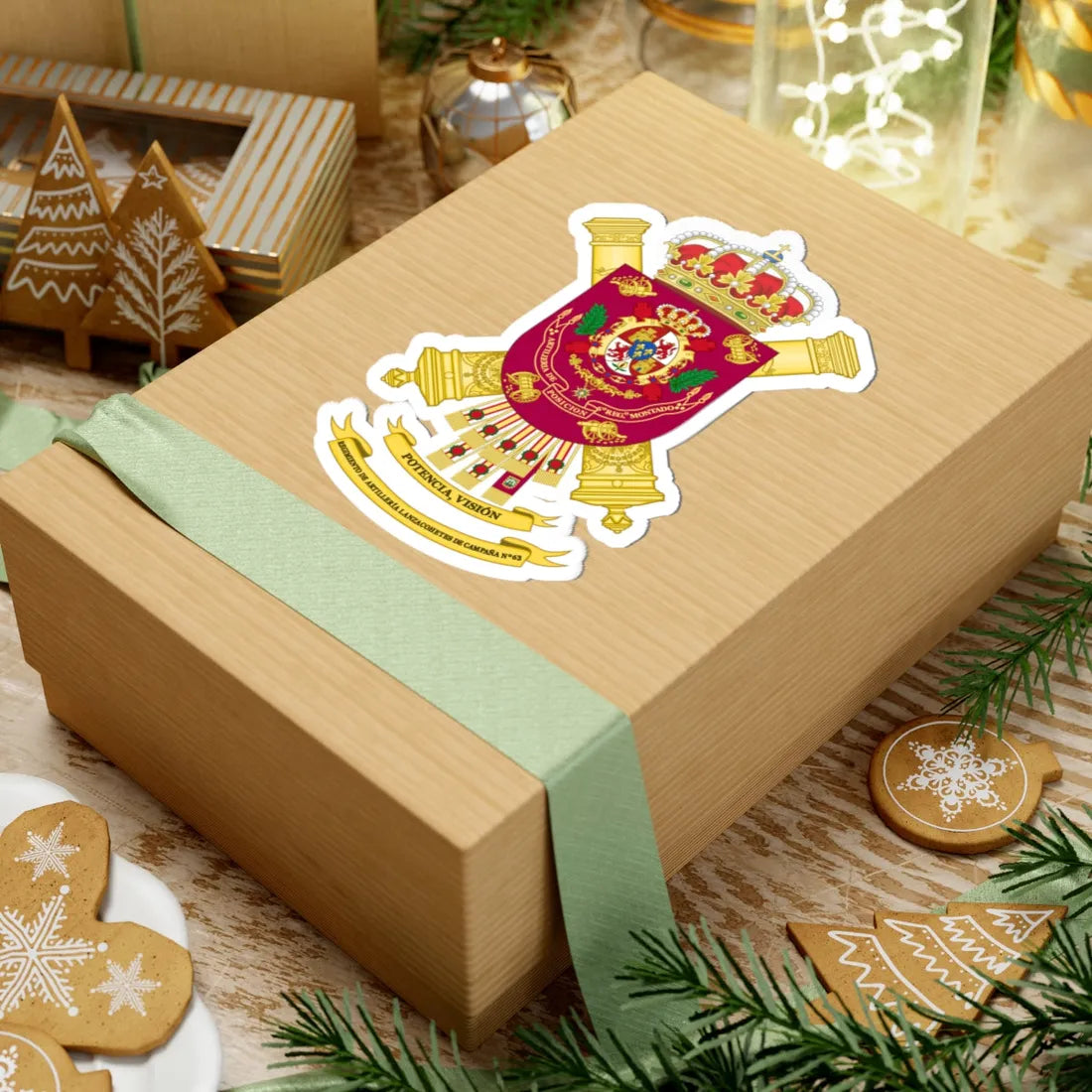 Coat of Arms of the 63rd Rocket Artillery Regiment (Spain) (Coat of Arms) STICKER Vinyl Kiss-Cut Decal - The Sticker Space