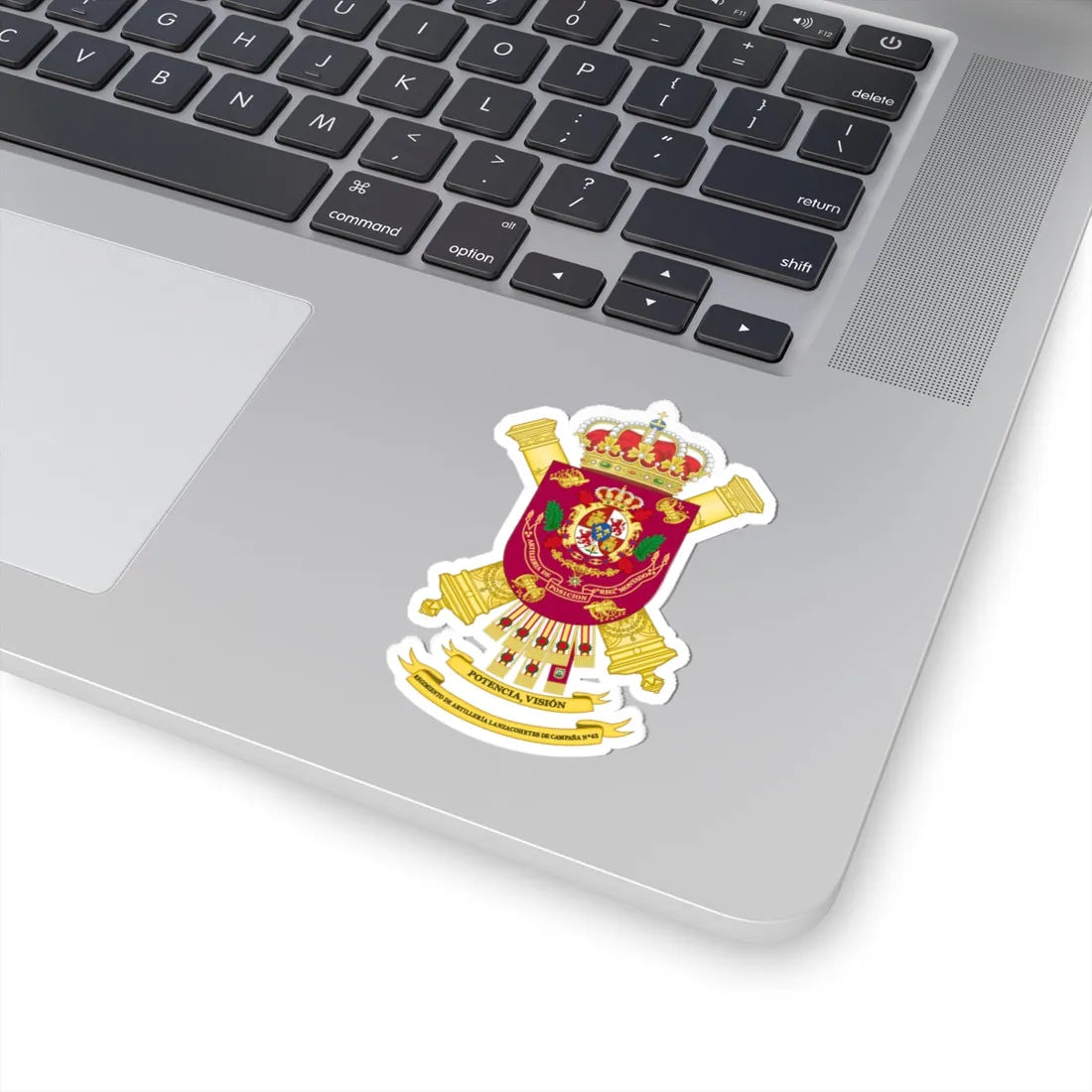 Coat of Arms of the 63rd Rocket Artillery Regiment (Spain) (Coat of Arms) STICKER Vinyl Kiss-Cut Decal - The Sticker Space
