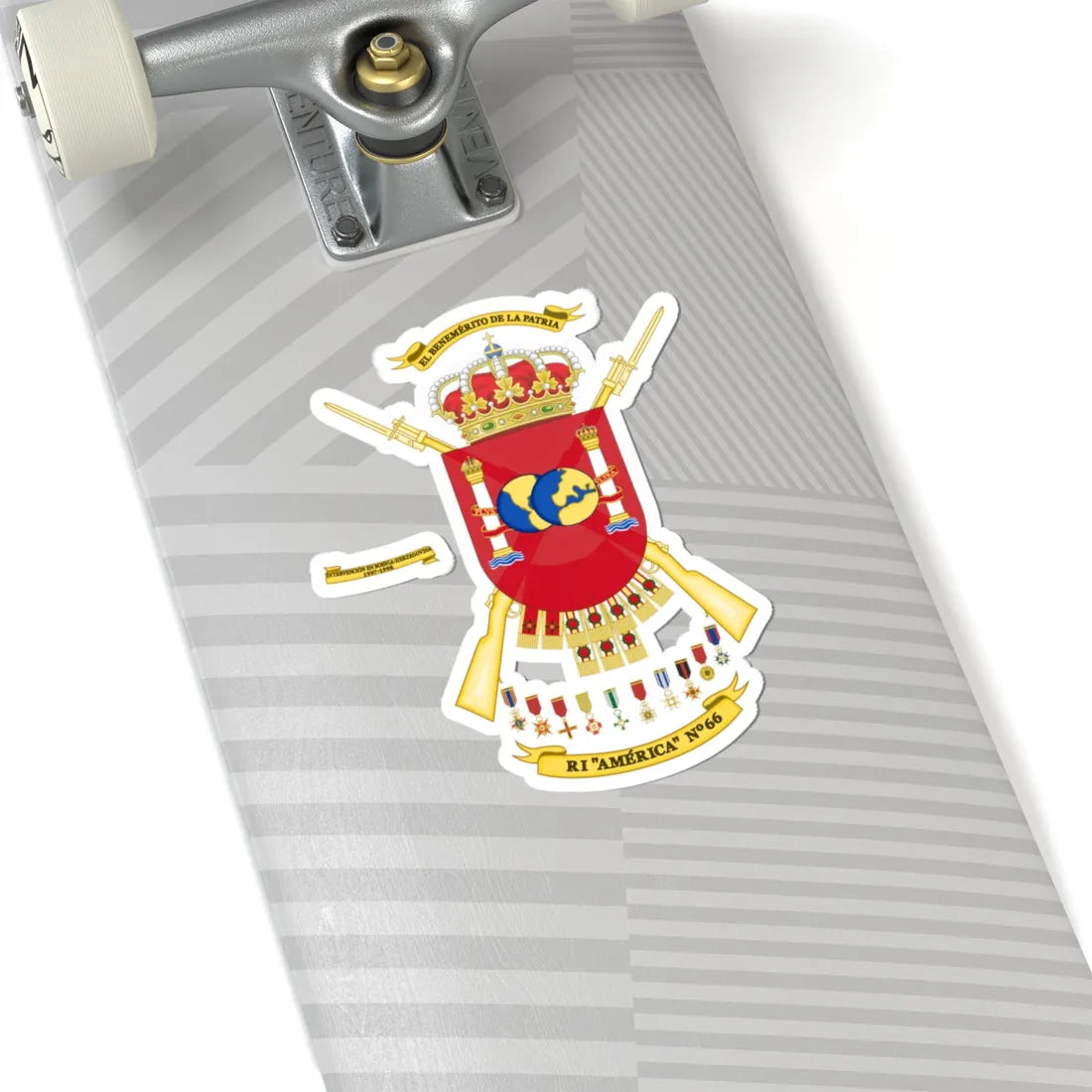 Coat of Arms of the 66th Infantry Regiment America (Spain) (Coat of Arms) STICKER Vinyl Kiss-Cut Decal - The Sticker Space