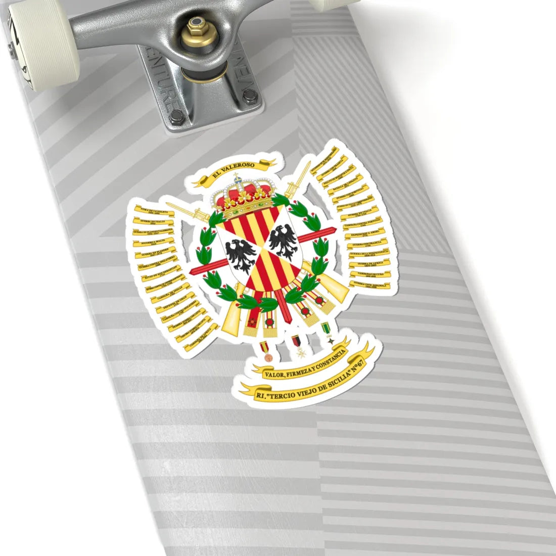 Coat of Arms of the 67th Infantry Regiment (Spain) (Coat of Arms) STICKER Vinyl Kiss-Cut Decal - The Sticker Space