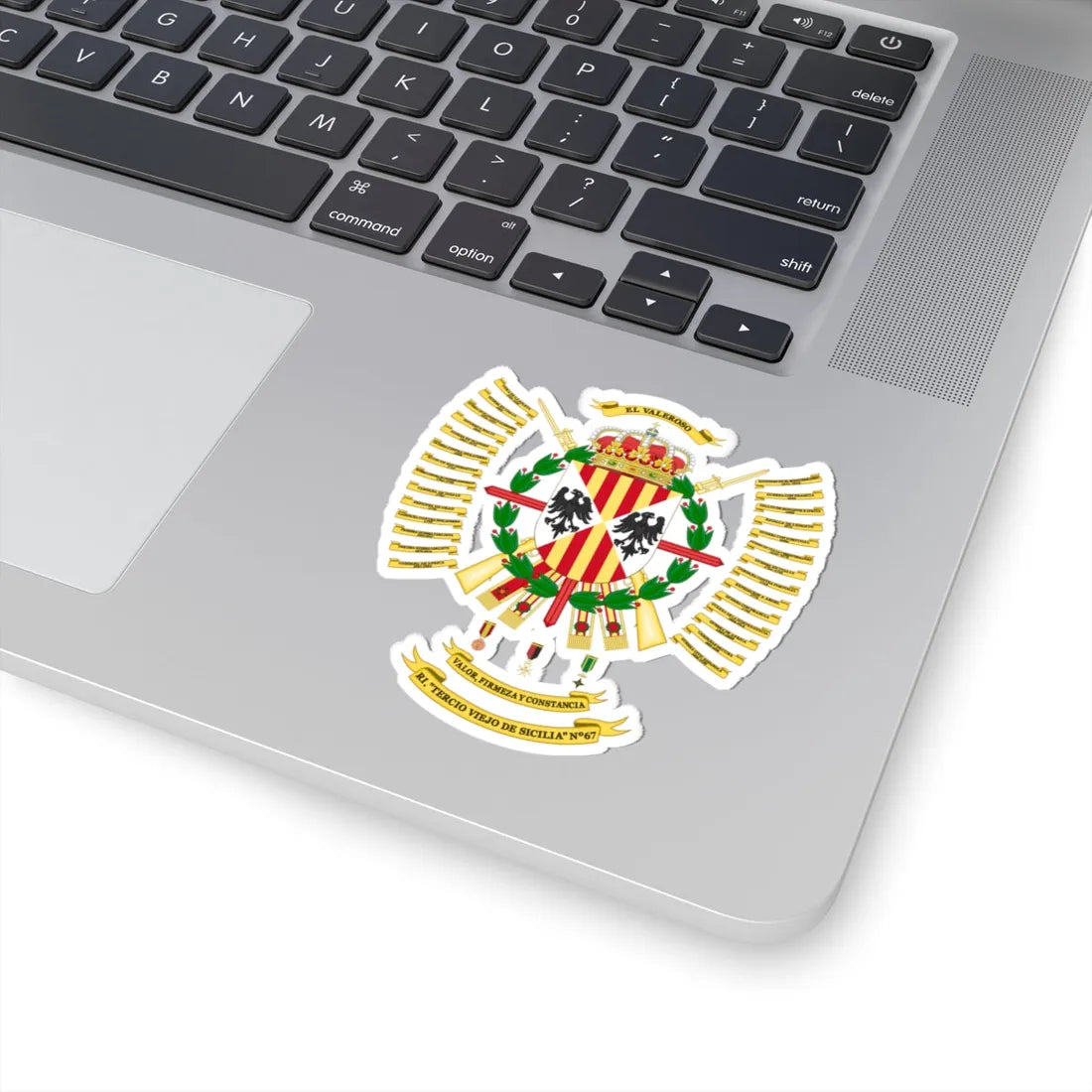 Coat of Arms of the 67th Infantry Regiment (Spain) (Coat of Arms) STICKER Vinyl Kiss-Cut Decal - The Sticker Space