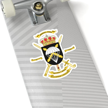 Coat of Arms of the 6th Airborne Brigade Almogávares Polyvalent Brigade (Spain) (Coat of Arms) STICKER Vinyl Kiss-Cut Decal - The Sticker Space
