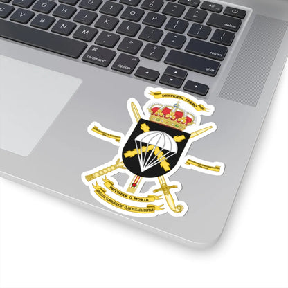 Coat of Arms of the 6th Airborne Brigade Almogávares Polyvalent Brigade (Spain) (Coat of Arms) STICKER Vinyl Kiss-Cut Decal - The Sticker Space