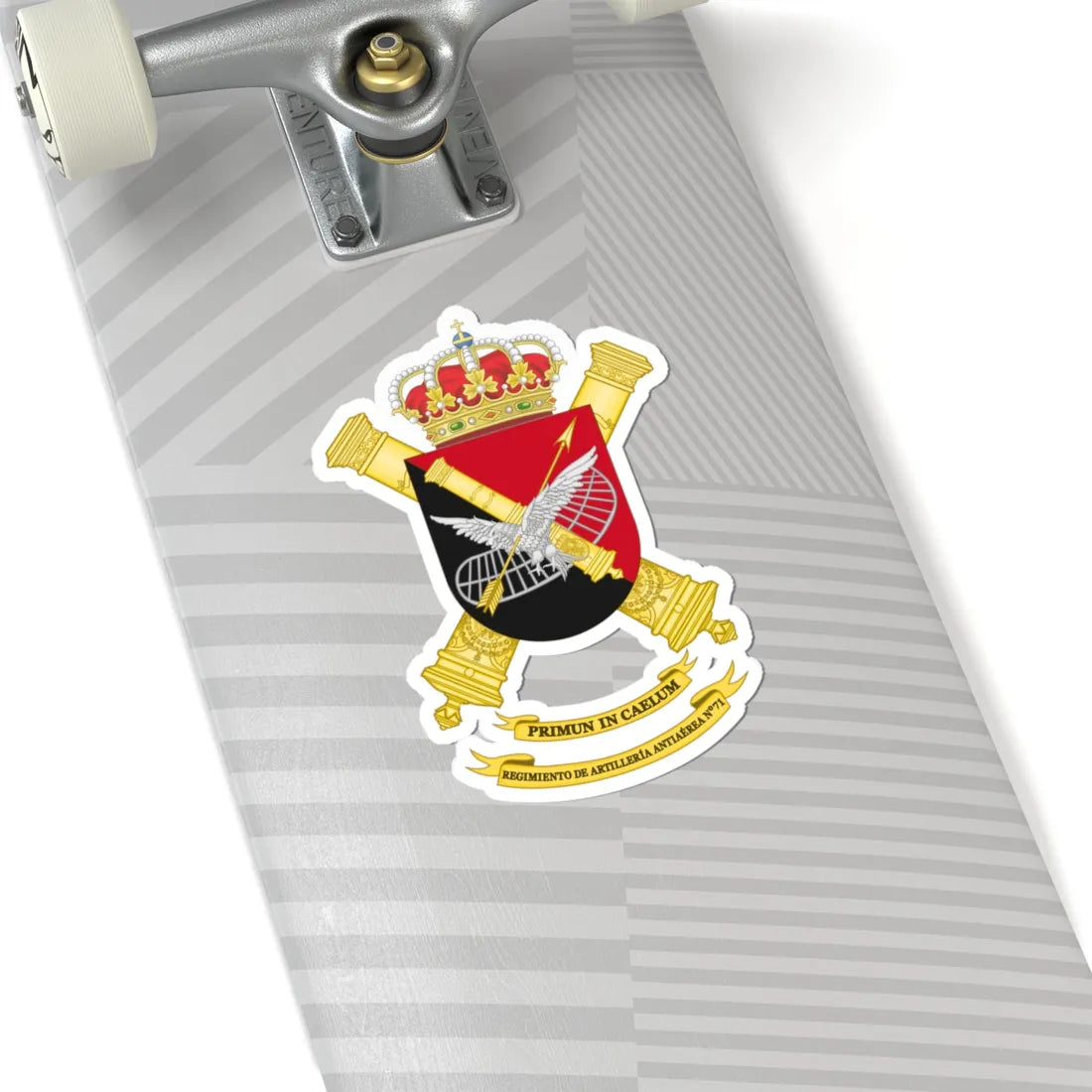 Coat of Arms of the 71st Air Defence Artillery Regiment (Spain) (Coat of Arms) STICKER Vinyl Kiss-Cut Decal - The Sticker Space