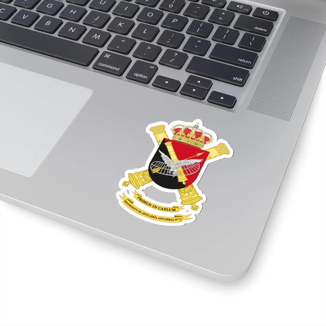 Coat of Arms of the 71st Air Defence Artillery Regiment (Spain) (Coat of Arms) STICKER Vinyl Kiss-Cut Decal - The Sticker Space