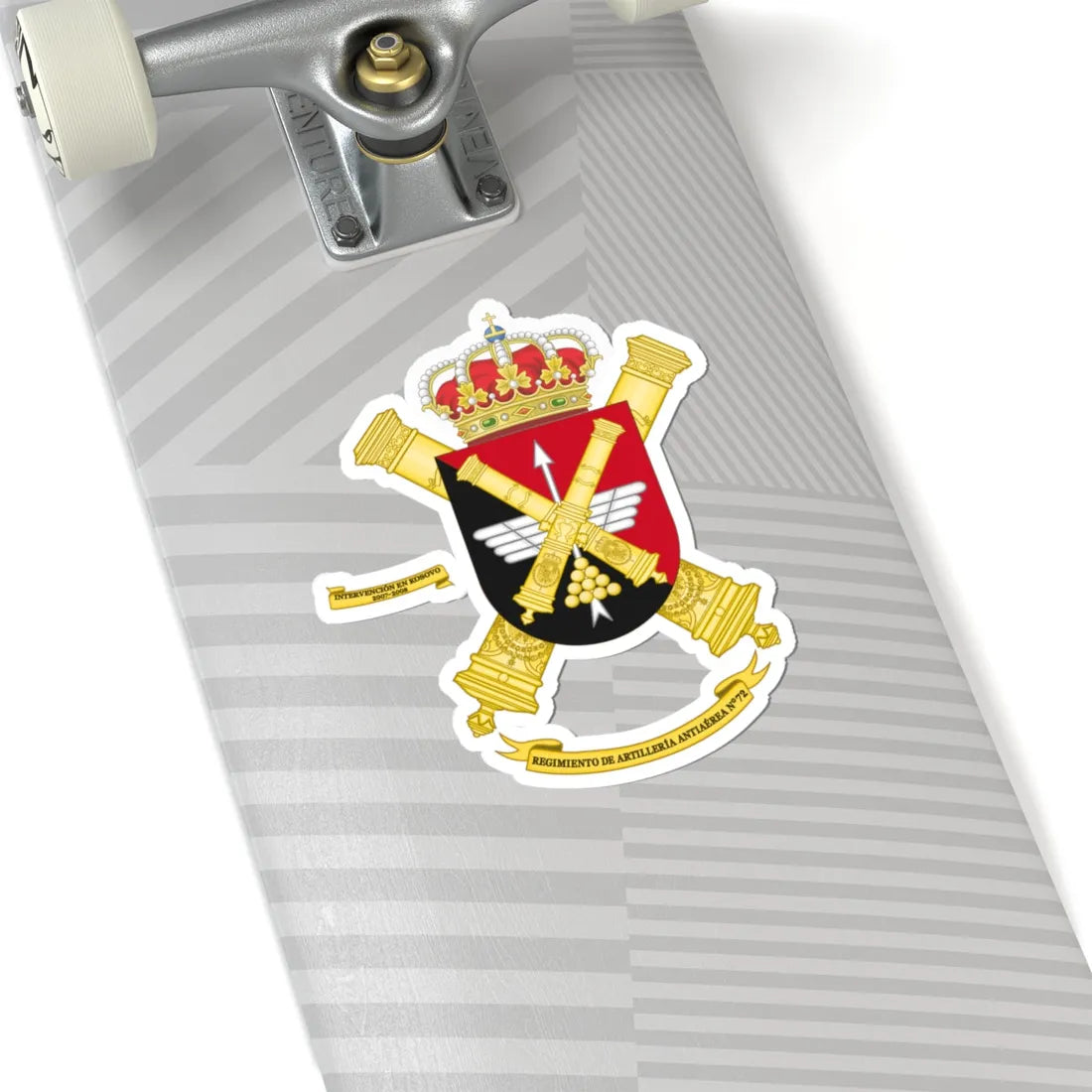Coat of Arms of the 72nd Air Defence Artillery Regiment (Spain) (Coat of Arms) STICKER Vinyl Kiss-Cut Decal - The Sticker Space