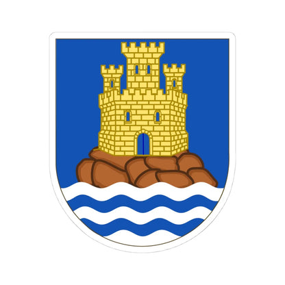 Coat of Arms of the 73rd Air Defence Artillery Regiment SIMPLE (Spain) (Coat of Arms) STICKER Vinyl Kiss-Cut Decal 4 Inch White - The Sticker Space