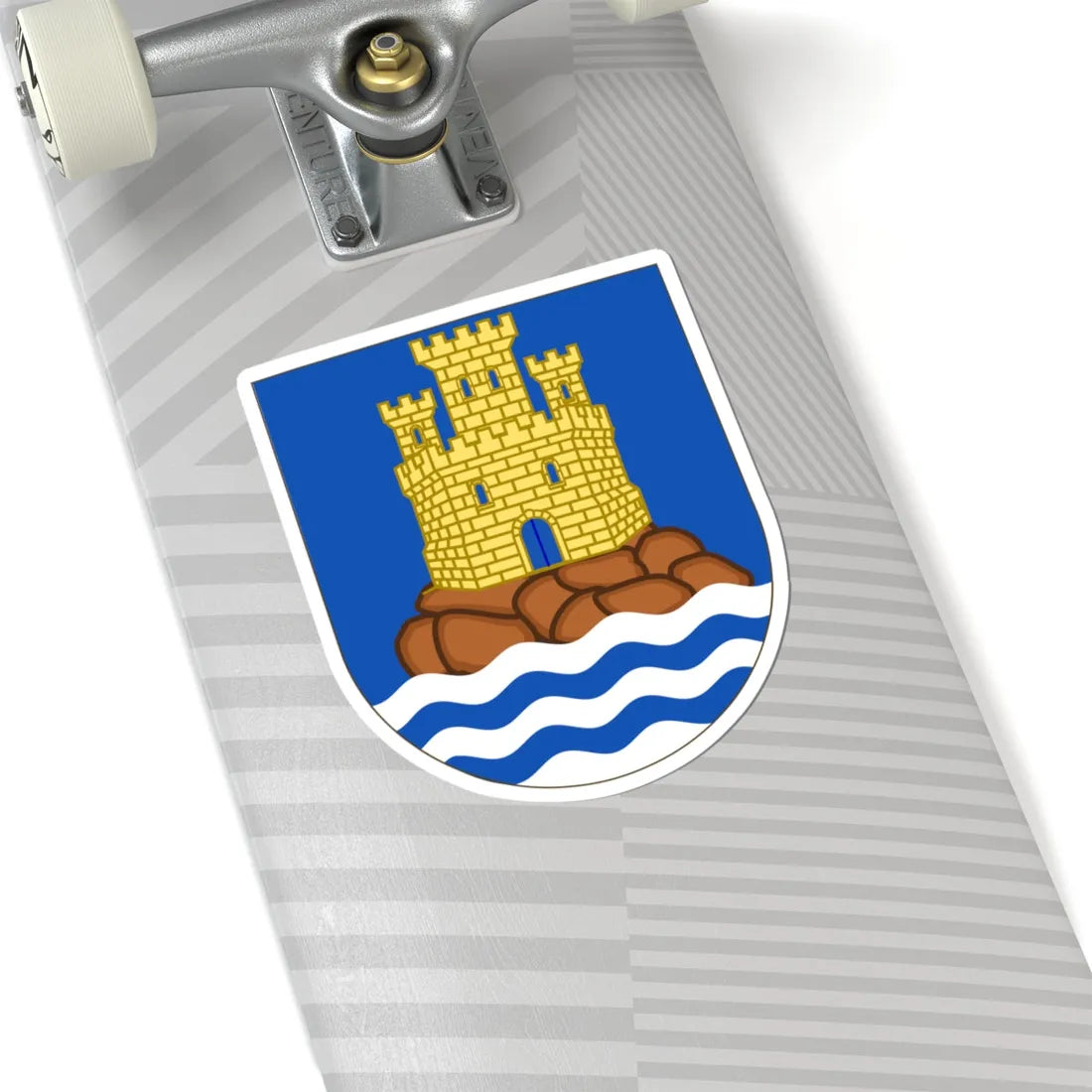 Coat of Arms of the 73rd Air Defence Artillery Regiment SIMPLE (Spain) (Coat of Arms) STICKER Vinyl Kiss-Cut Decal - The Sticker Space