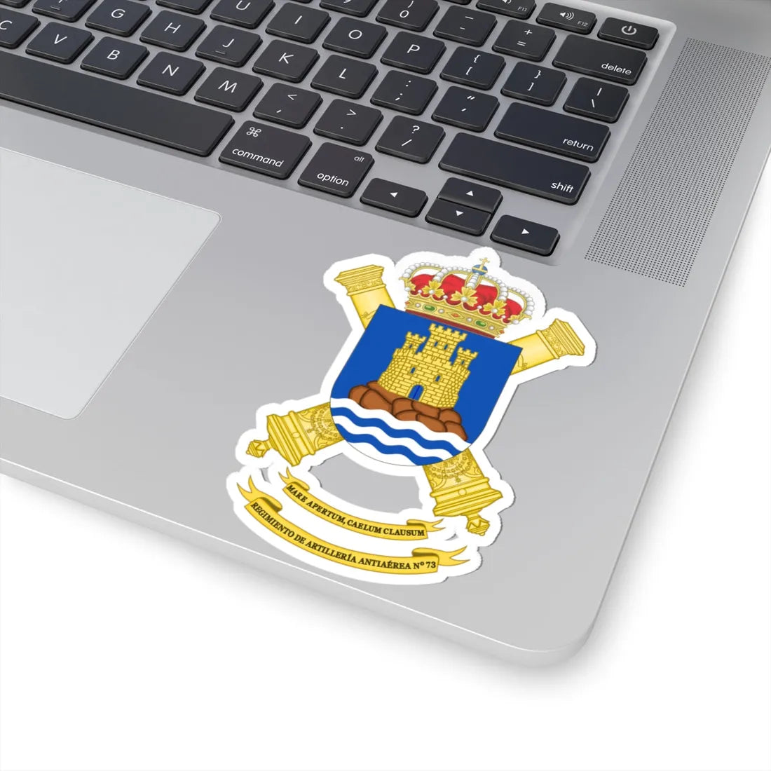Coat of Arms of the 73rd Air Defence Artillery Regiment (Spain) (Coat of Arms) STICKER Vinyl Kiss-Cut Decal - The Sticker Space