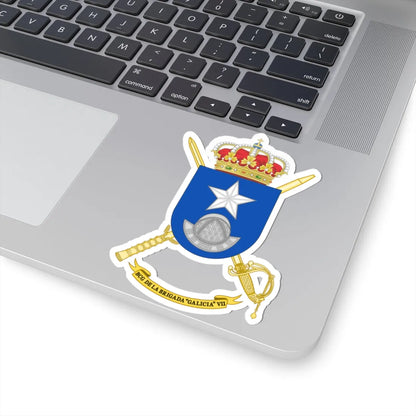Coat of Arms of the 7th Brigade Galicia Headquarters Battalion (Spain) (Coat of Arms) STICKER Vinyl Kiss-Cut Decal - The Sticker Space