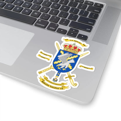 Coat of Arms of the 7th Brigade Galicia Polyvalent Brigade (Spain) (Coat of Arms) STICKER Vinyl Kiss-Cut Decal - The Sticker Space