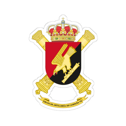 Coat of Arms of the 7th GACA (Spain) (Coat of Arms) STICKER Vinyl Kiss-Cut Decal 6 Inch White - The Sticker Space