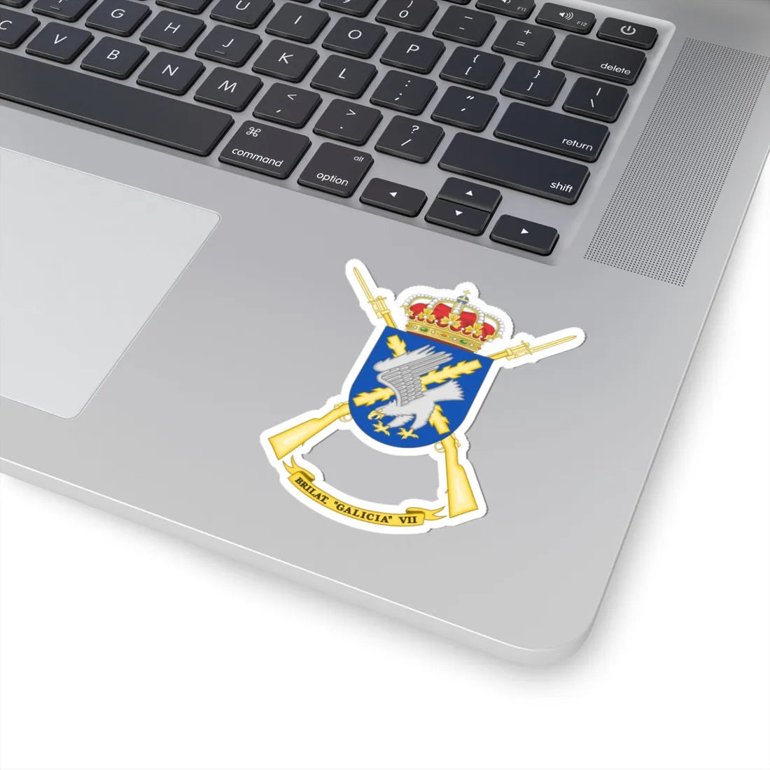 Coat of Arms of the 7th Light Infantry Brigade Galicia (Spain) (Coat of Arms) STICKER Vinyl Kiss-Cut Decal - The Sticker Space