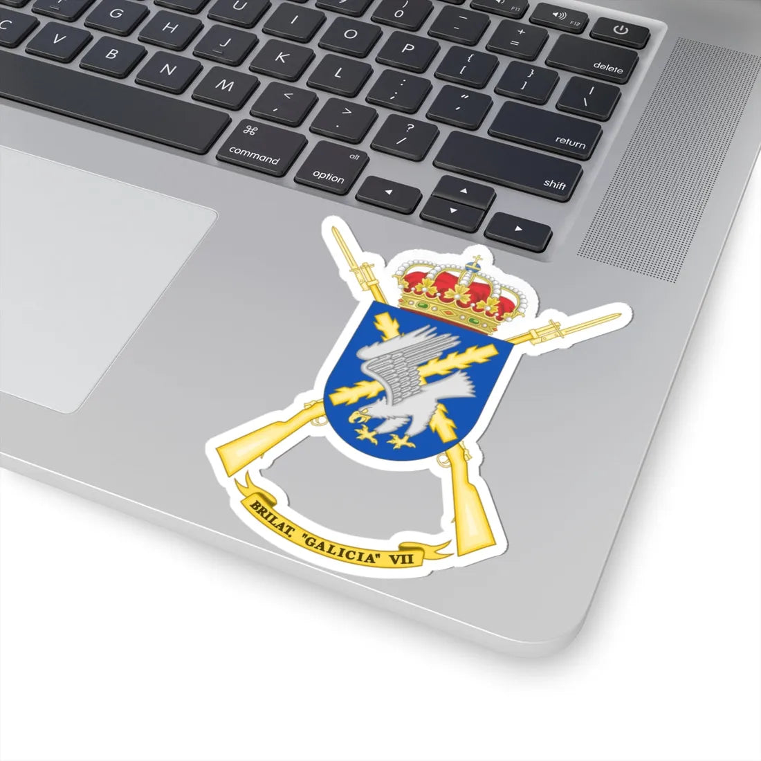 Coat of Arms of the 7th Light Infantry Brigade Galicia (Spain) (Coat of Arms) STICKER Vinyl Kiss-Cut Decal - The Sticker Space