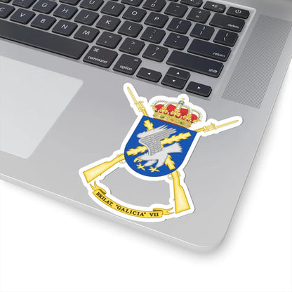 Coat of Arms of the 7th Light Infantry Brigade Galicia (Spain) (Coat of Arms) STICKER Vinyl Kiss-Cut Decal - The Sticker Space