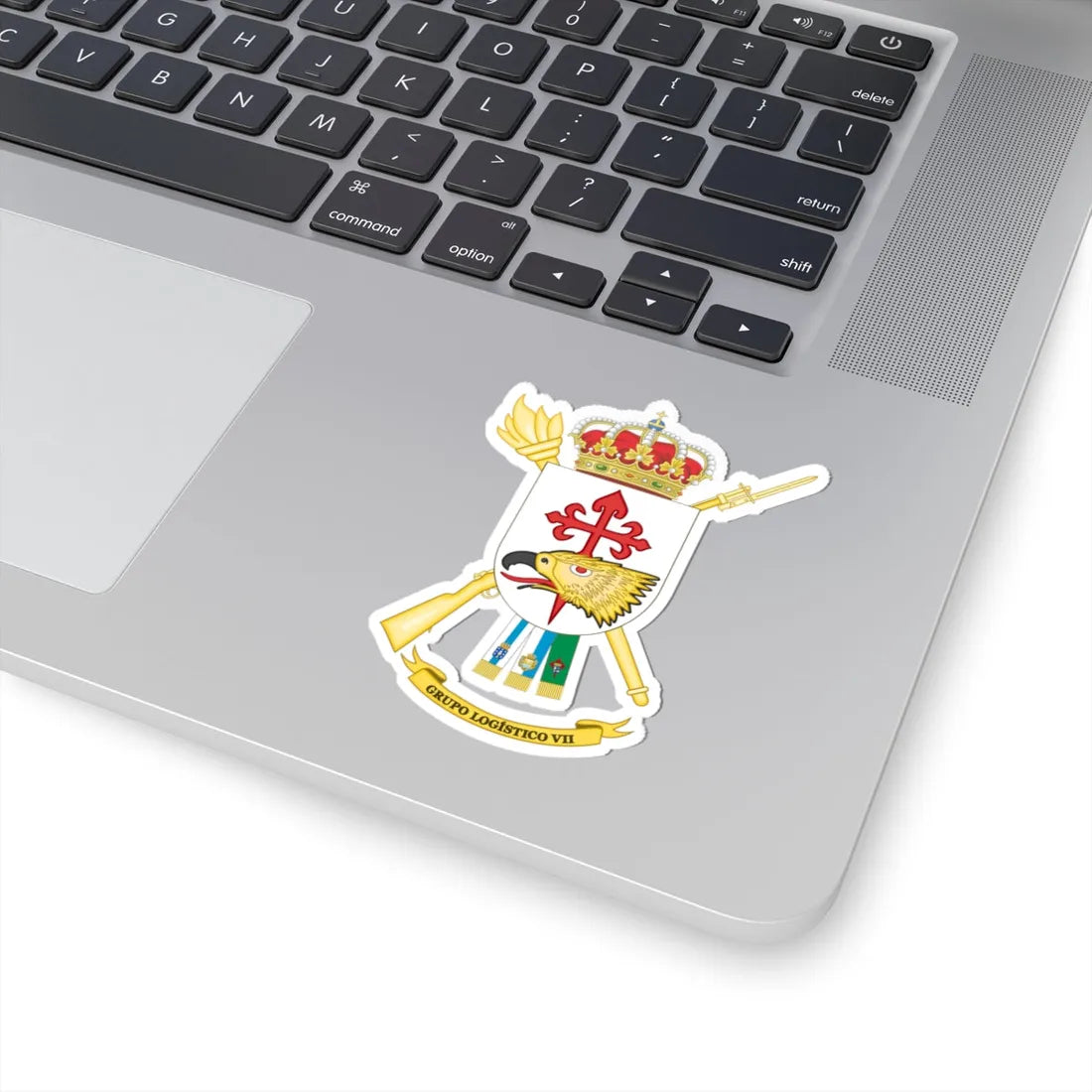 Coat of Arms of the 7th Logistics Air-transportable Group (Spain) (Coat of Arms) STICKER Vinyl Kiss-Cut Decal - The Sticker Space