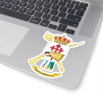 Coat of Arms of the 7th Logistics Air-transportable Group (Spain) (Coat of Arms) STICKER Vinyl Kiss-Cut Decal - The Sticker Space
