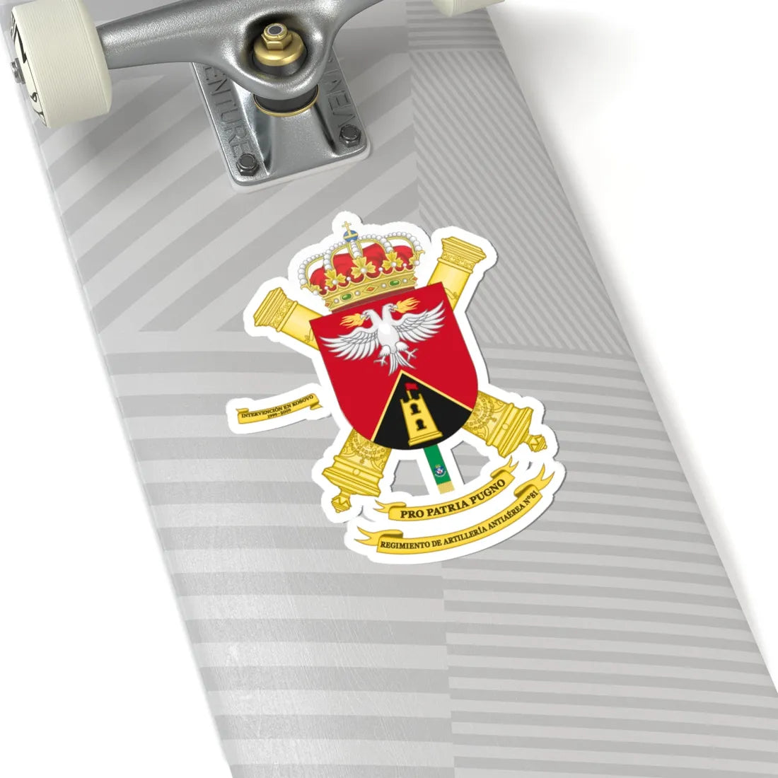 Coat of Arms of the 81st Air Defence Artillery Regiment (Spain) (Coat of Arms) STICKER Vinyl Kiss-Cut Decal - The Sticker Space