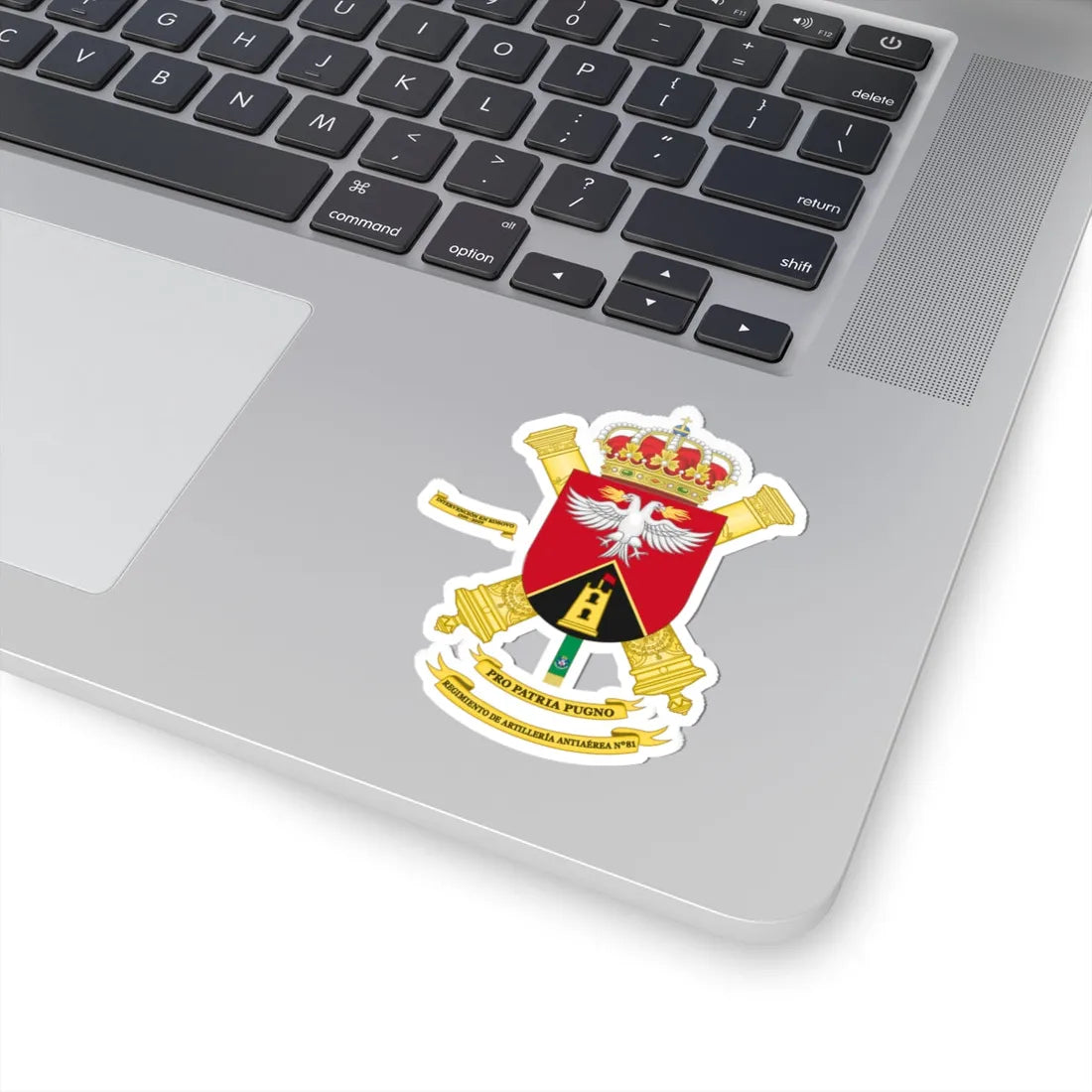 Coat of Arms of the 81st Air Defence Artillery Regiment (Spain) (Coat of Arms) STICKER Vinyl Kiss-Cut Decal - The Sticker Space