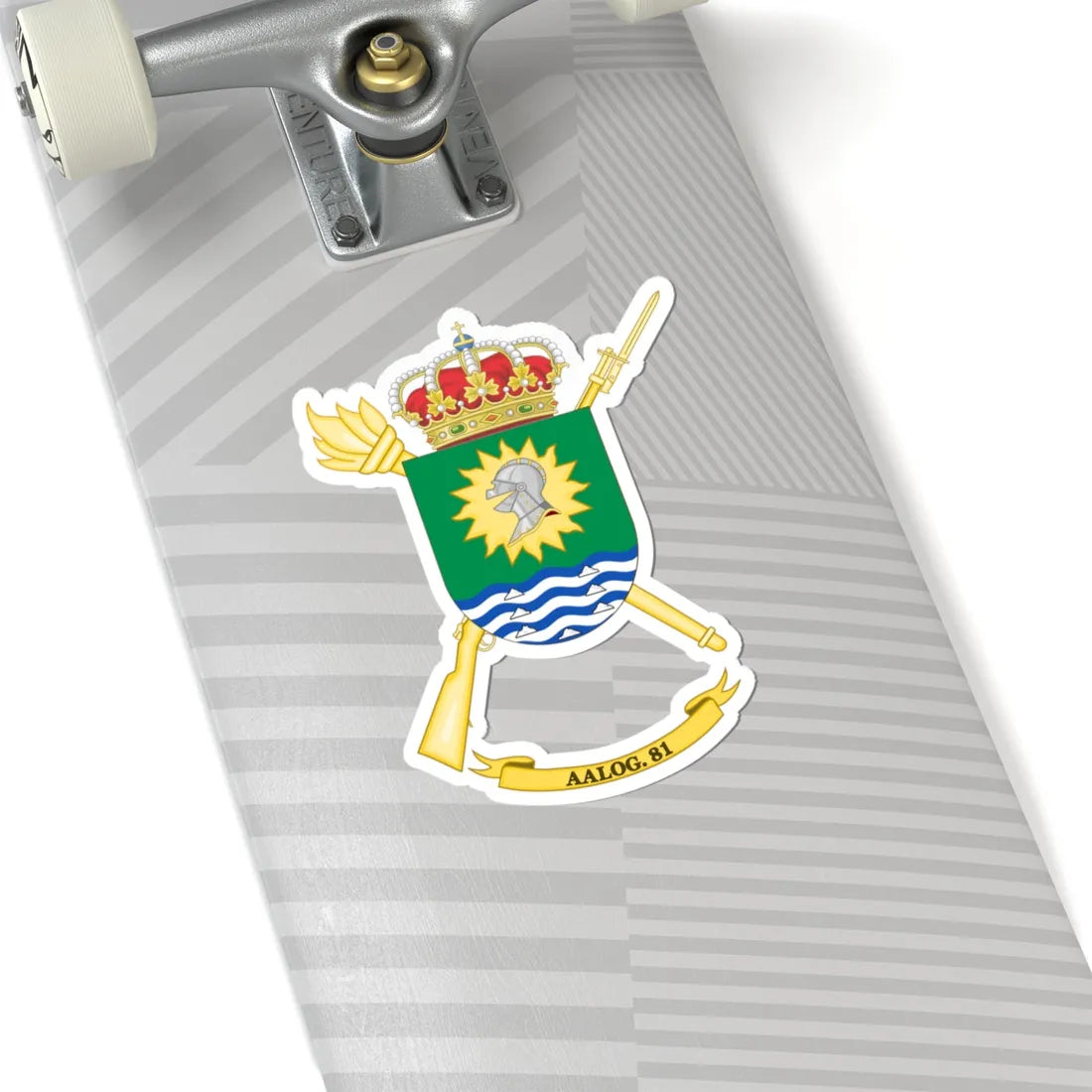 Coat of Arms of the 81st Logistics Support Group (Spain) (Coat of Arms) STICKER Vinyl Kiss-Cut Decal - The Sticker Space