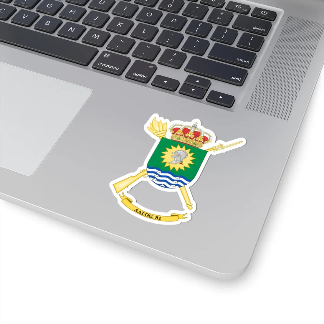 Coat of Arms of the 81st Logistics Support Group (Spain) (Coat of Arms) STICKER Vinyl Kiss-Cut Decal - The Sticker Space