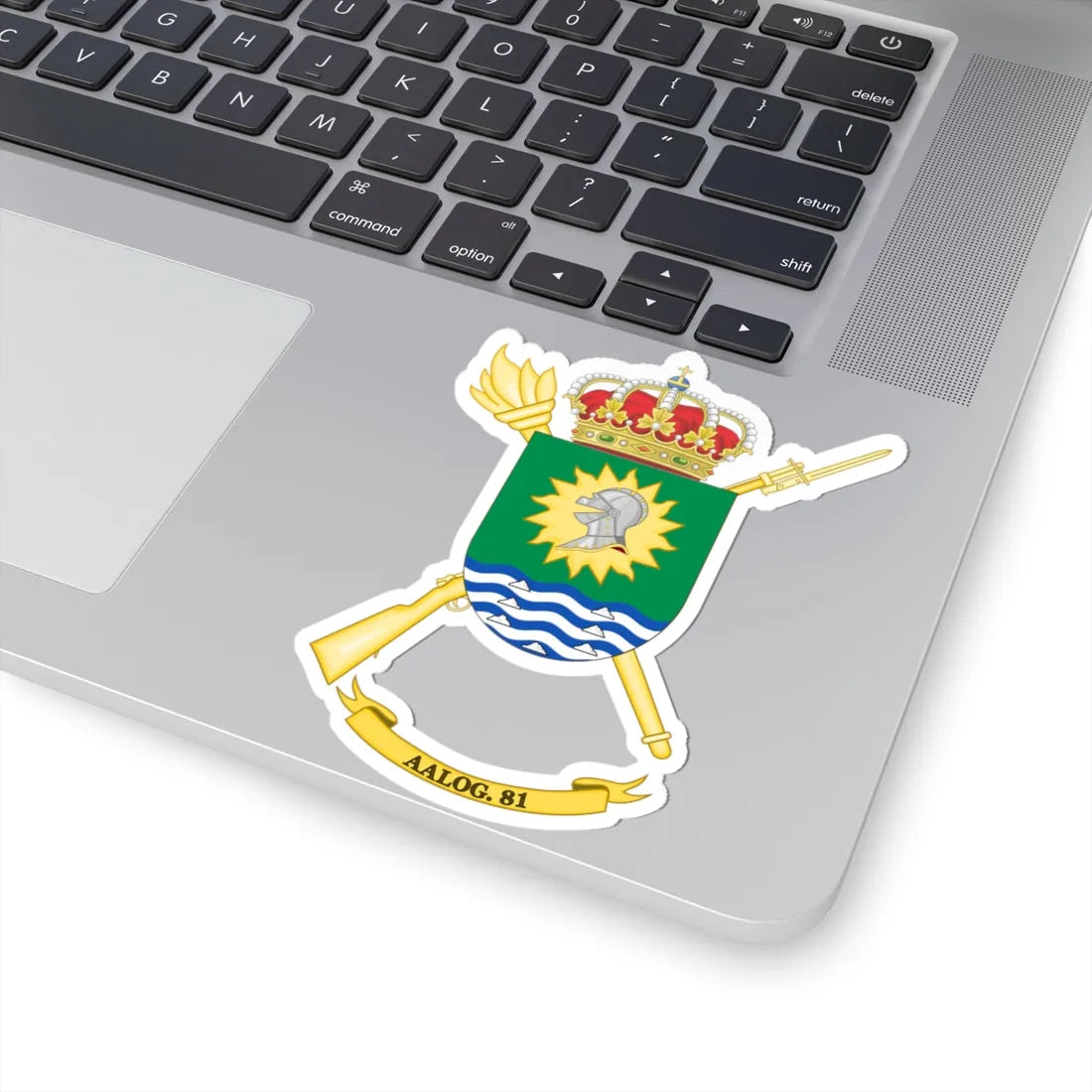 Coat of Arms of the 81st Logistics Support Group (Spain) (Coat of Arms) STICKER Vinyl Kiss-Cut Decal - The Sticker Space