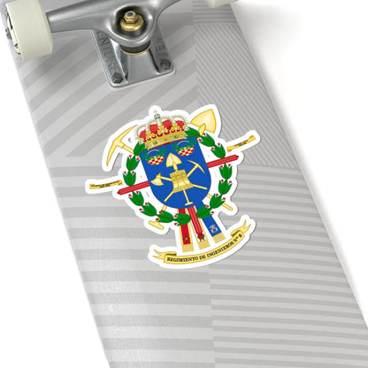 Coat of Arms of the 8th Engineer Regiment (Spain) (Coat of Arms) STICKER Vinyl Kiss-Cut Decal - The Sticker Space