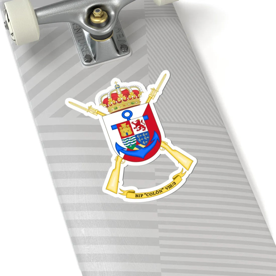 Coat of Arms of the 8th Spanish Legion Flag Colón (Spain) (Coat of Arms) STICKER Vinyl Kiss-Cut Decal - The Sticker Space