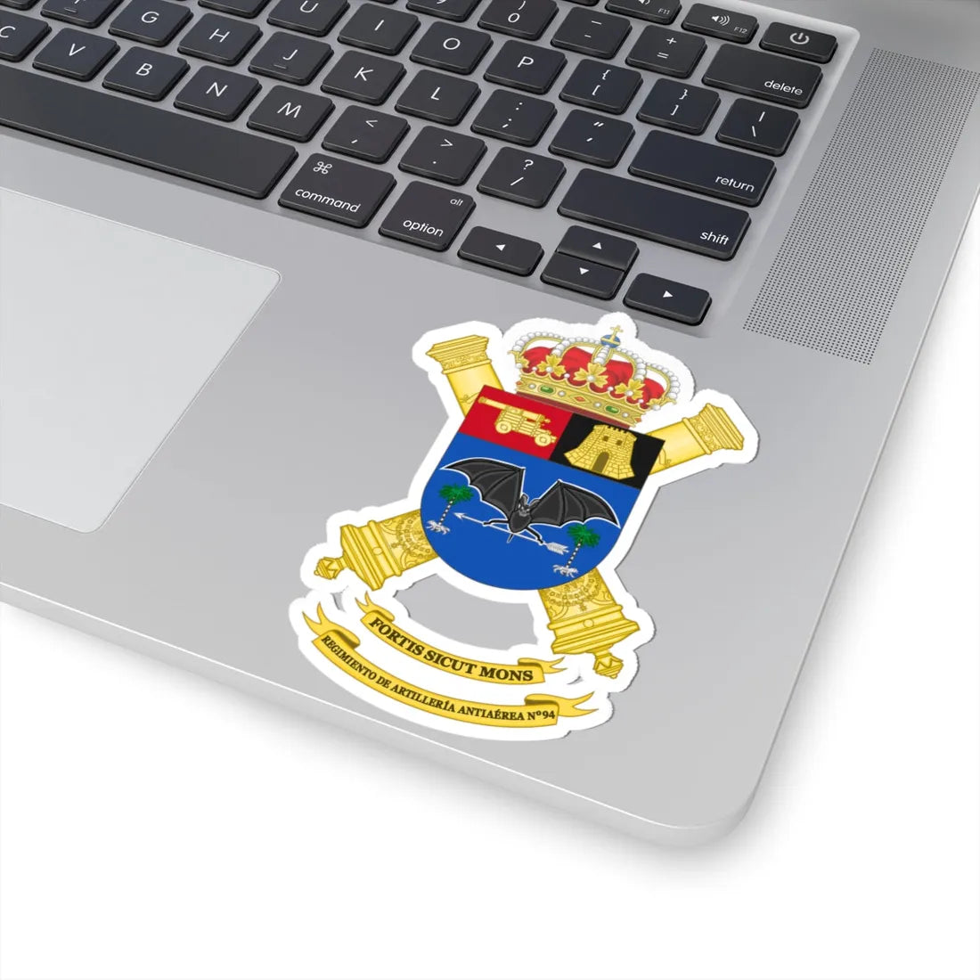 Coat of Arms of the 94th Air Defence Artillery Regiment (Spain) (Coat of Arms) STICKER Vinyl Kiss-Cut Decal - The Sticker Space