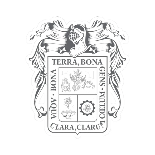 Coat of arms of the Aguascalientes Congress (Mexico) (Coat of Arms) STICKER Vinyl Kiss-Cut Decal 2 Inch White - The Sticker Space