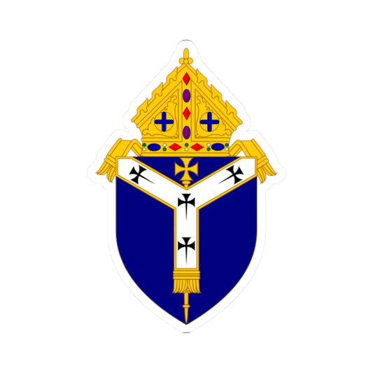 Coat of Arms of the Anglican Diocese of Canterbury (England) (Coat of Arms) STICKER Vinyl Kiss-Cut Decal 2 Inch White - The Sticker Space
