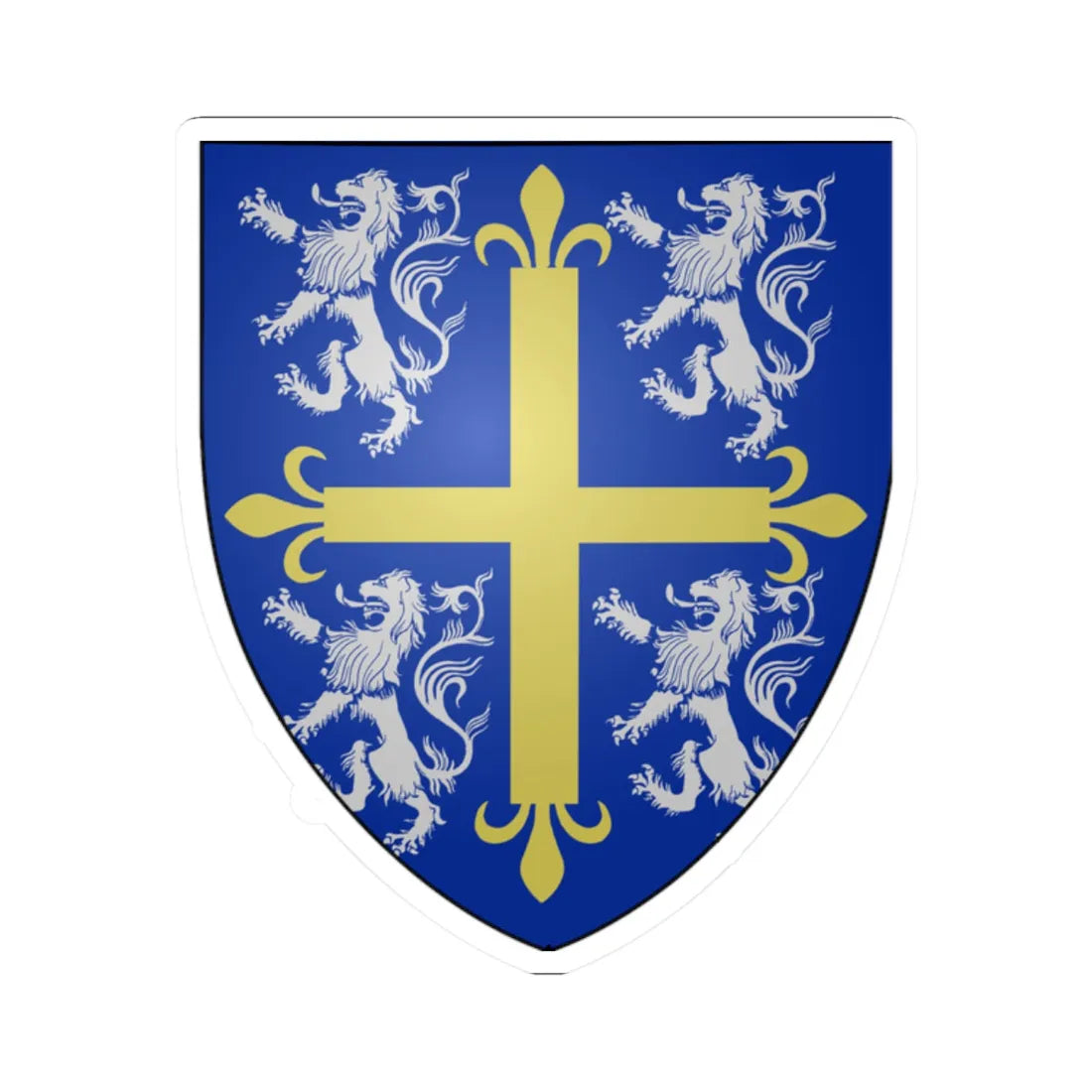 Coat of Arms of the Archbishop of Durham (England) (Coat of Arms) STICKER Vinyl Kiss-Cut Decal 2 Inch White - The Sticker Space