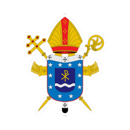 Coat of arms of the Archdiocese of Ribeirão Preto (Brazil) (Coat of Arms) STICKER Vinyl Kiss-Cut Decal 2 Inch White - The Sticker Space