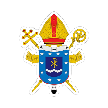 Coat of arms of the Archdiocese of Ribeirão Preto (Brazil) (Coat of Arms) STICKER Vinyl Kiss-Cut Decal 6 Inch White - The Sticker Space