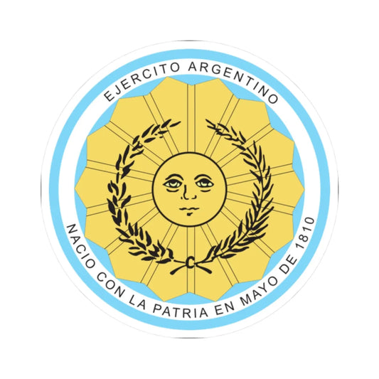 Coat of arms of the Argentine Army (Argentina) (Military Rank) STICKER Vinyl Kiss-Cut Decal 2 Inch White - The Sticker Space