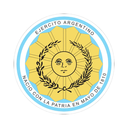 Coat of arms of the Argentine Army (Argentina) (Military Rank) STICKER Vinyl Kiss-Cut Decal 3 Inch White - The Sticker Space