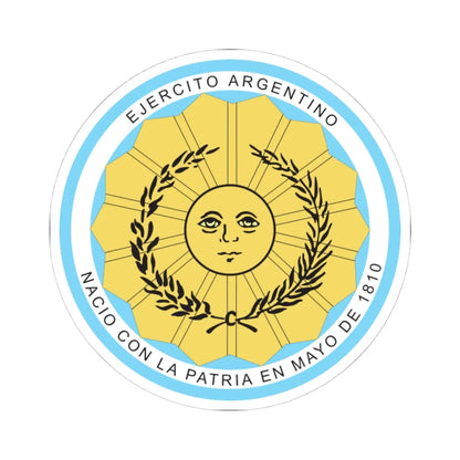 Coat of arms of the Argentine Army (Argentina) (Military Rank) STICKER Vinyl Kiss-Cut Decal 4 Inch White - The Sticker Space