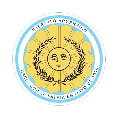 Coat of arms of the Argentine Army (Argentina) (Military Rank) STICKER Vinyl Kiss-Cut Decal 6 Inch White - The Sticker Space