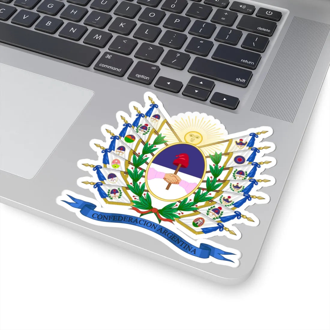 Coat of Arms of the Argentine Confederation Variant (Argentina) (Coat of Arms) STICKER Vinyl Kiss-Cut Decal - The Sticker Space