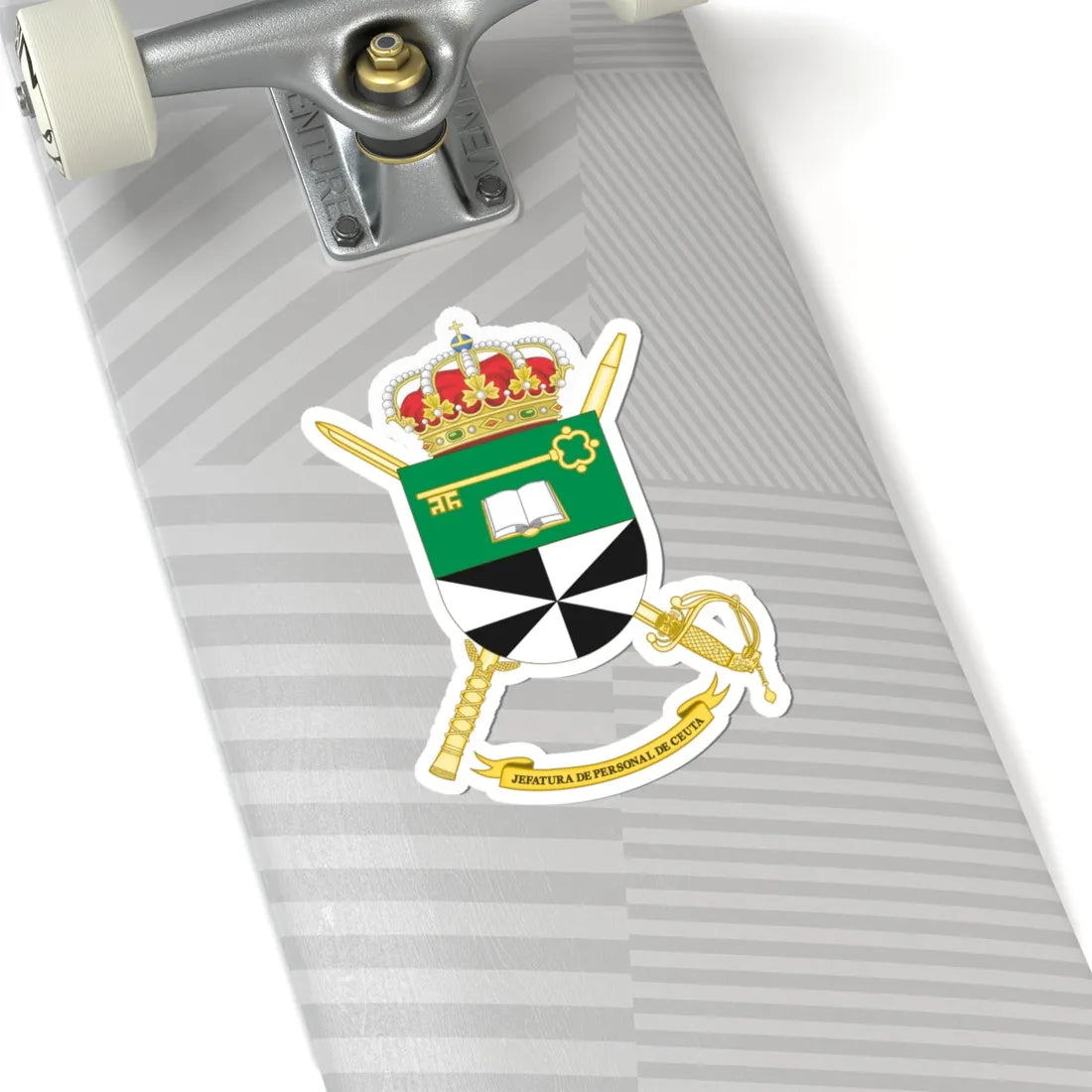 Coat of Arms of the Army Personnel Command of Ceuta (Spain) (Coat of Arms) STICKER Vinyl Kiss-Cut Decal - The Sticker Space