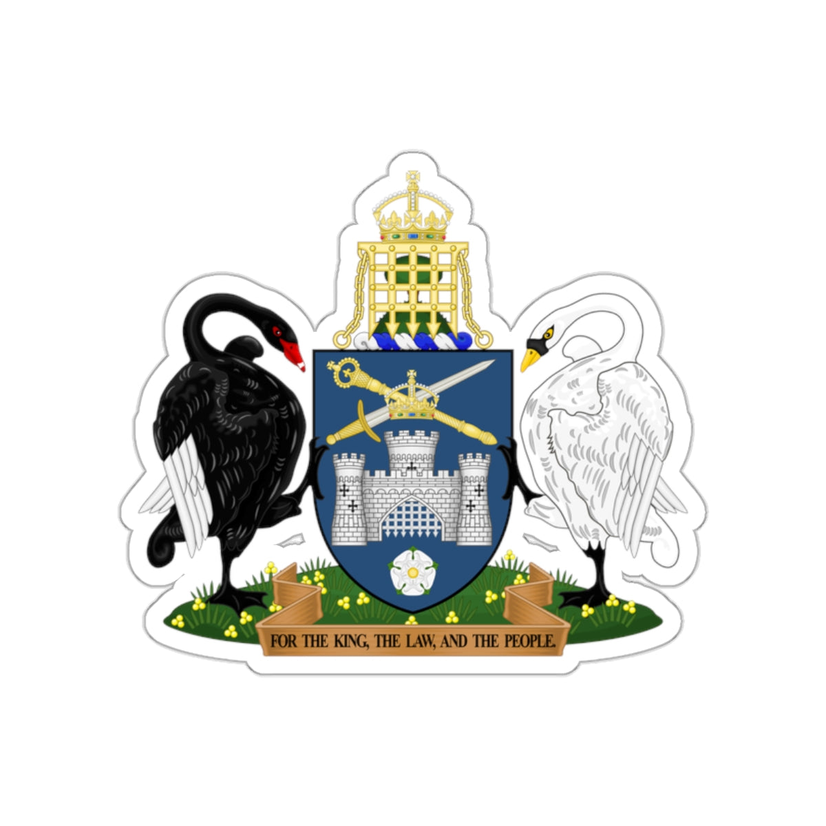 Coat of Arms of the Australian Capital Territory STICKER Vinyl Die-Cut Decal-White-The Sticker Space