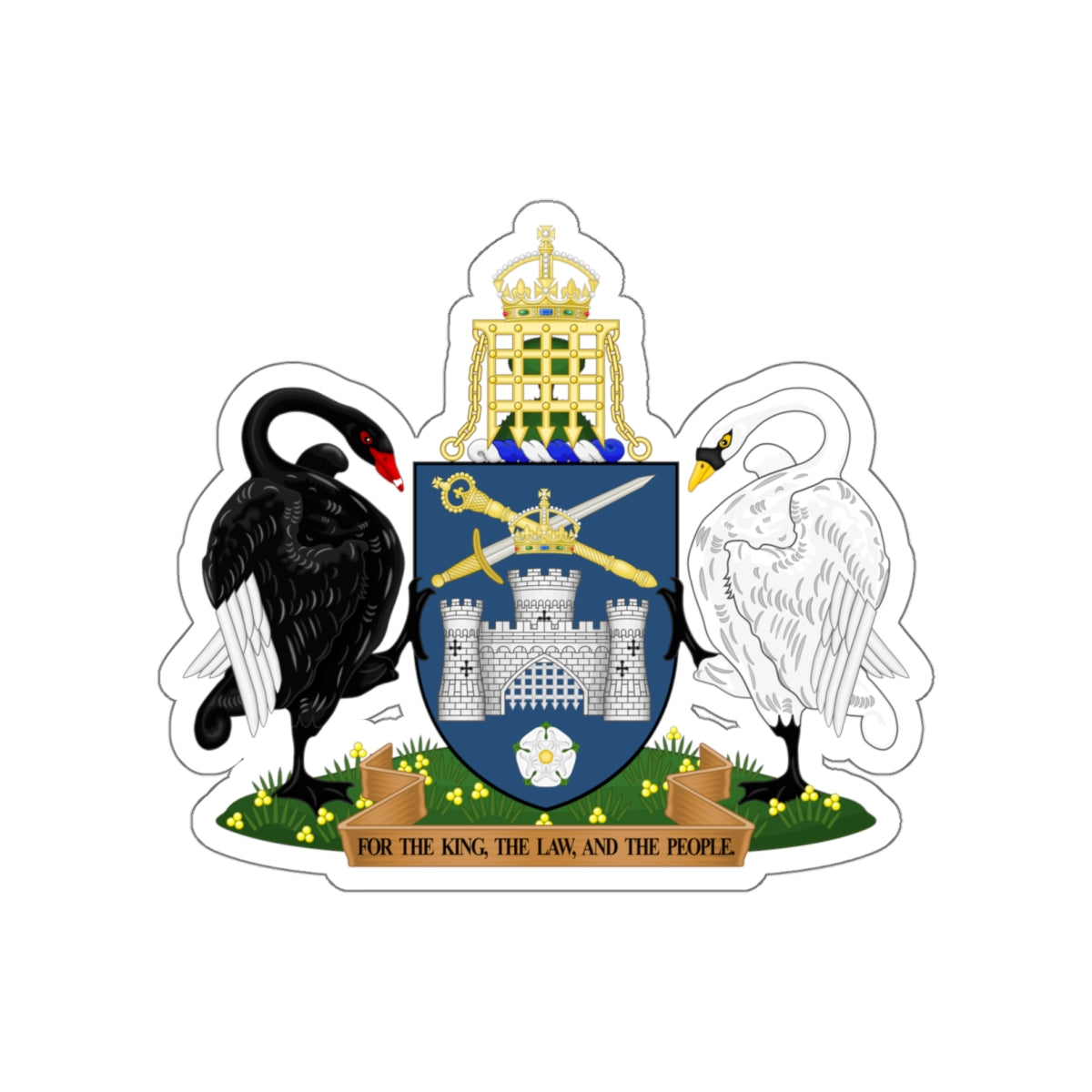 Coat of Arms of the Australian Capital Territory STICKER Vinyl Die-Cut Decal-White-The Sticker Space