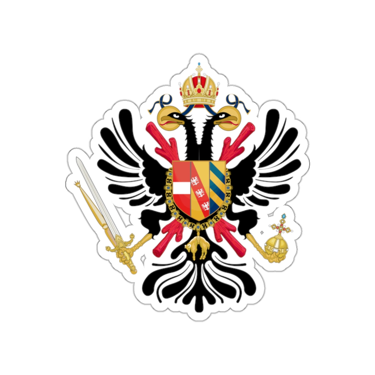 Coat of arms of the Austrian Netherlands STICKER Vinyl Die-Cut Decal-White-The Sticker Space