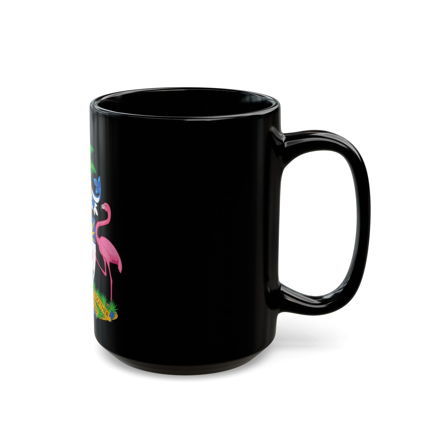 Coat of Arms of The Bahamas - Black Coffee Mug-The Sticker Space