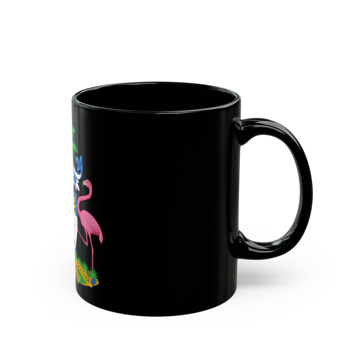 Coat of Arms of The Bahamas - Black Coffee Mug-The Sticker Space