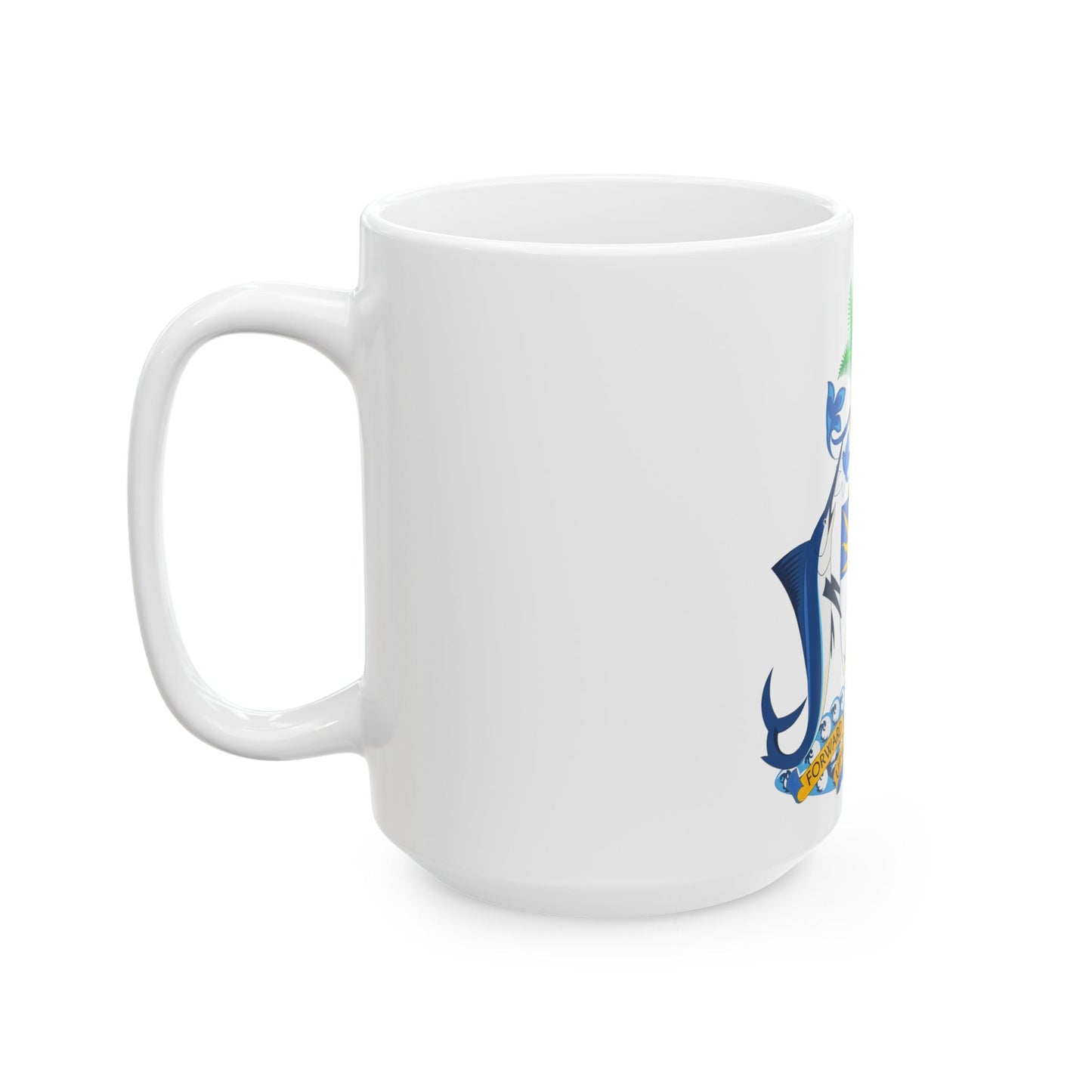 Coat of Arms of The Bahamas - White Coffee Mug