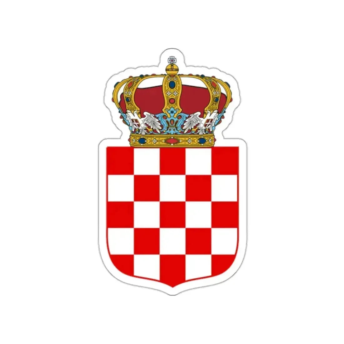 Coat of Arms of the Banate of Croatia STICKER Vinyl Die-Cut Decal 2 Inch - The Sticker Space
