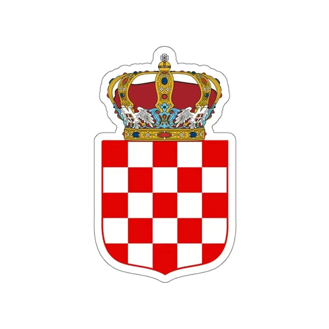 Coat of Arms of the Banate of Croatia STICKER Vinyl Die-Cut Decal 5 Inch - The Sticker Space