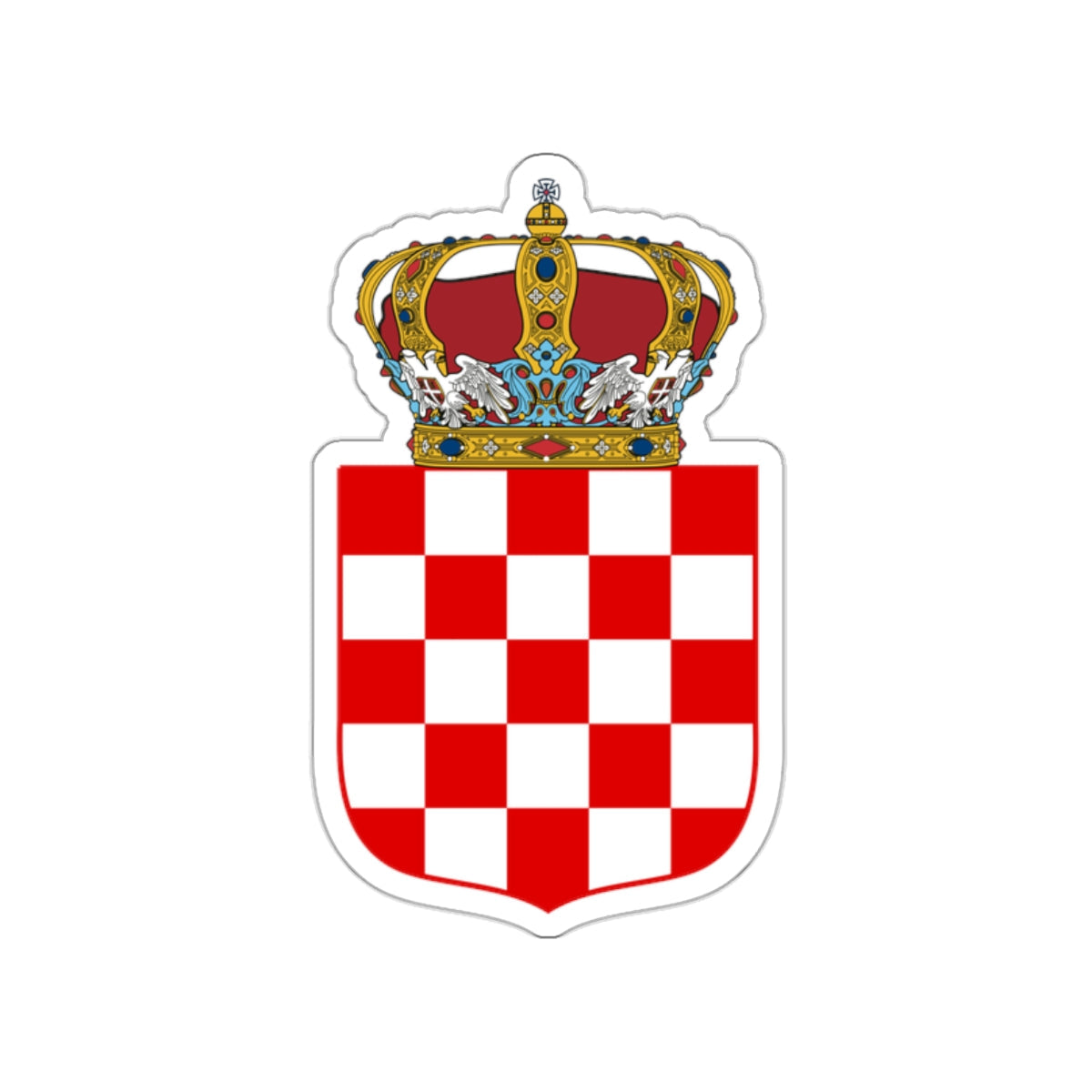 Coat of Arms of the Banate of Croatia STICKER Vinyl Die-Cut Decal-White-The Sticker Space